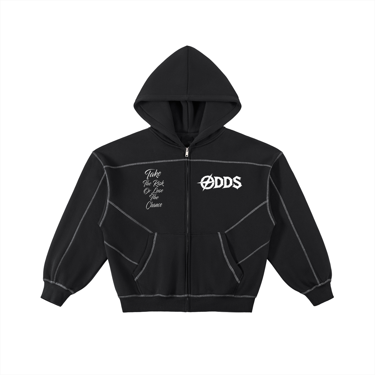 “ALL IN” graphic oversized hoodie
