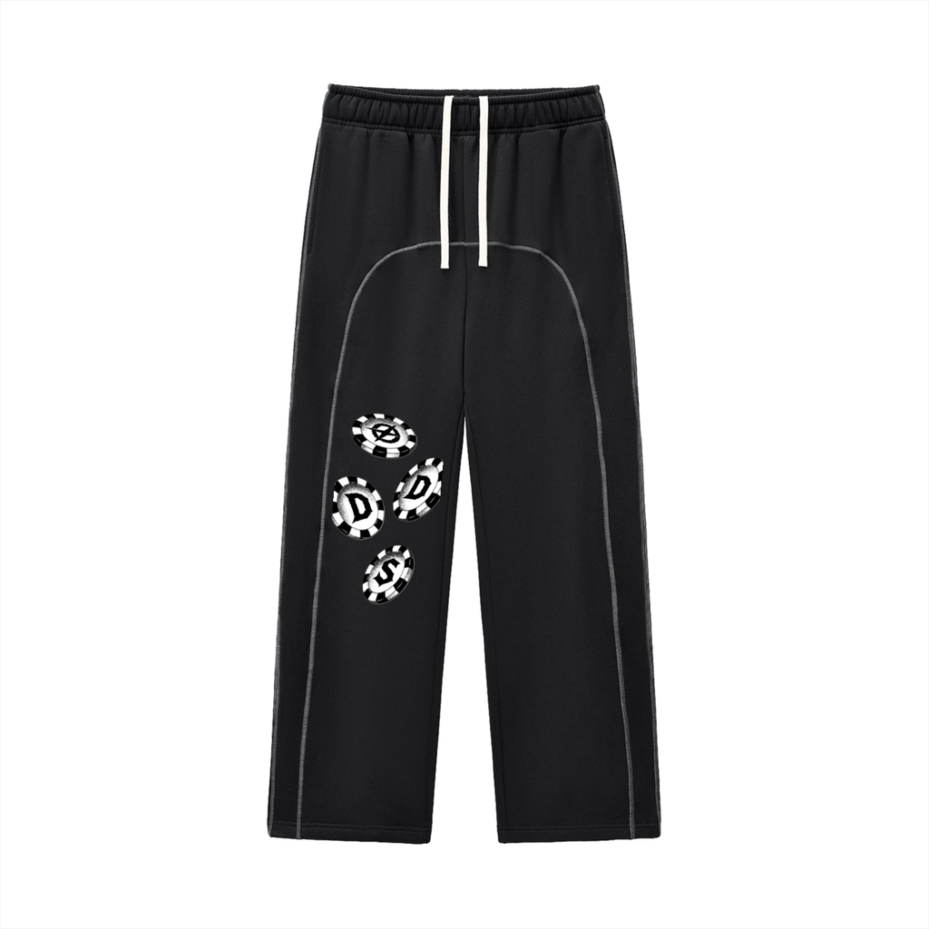 “ALL IN” graphic wide-leg joggers
