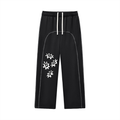 “ALL IN” graphic wide-leg joggers