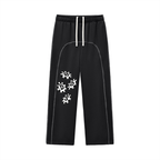 “ALL IN” graphic wide-leg joggers