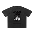 “Luck Is Real” Heavyweight Acid Tee