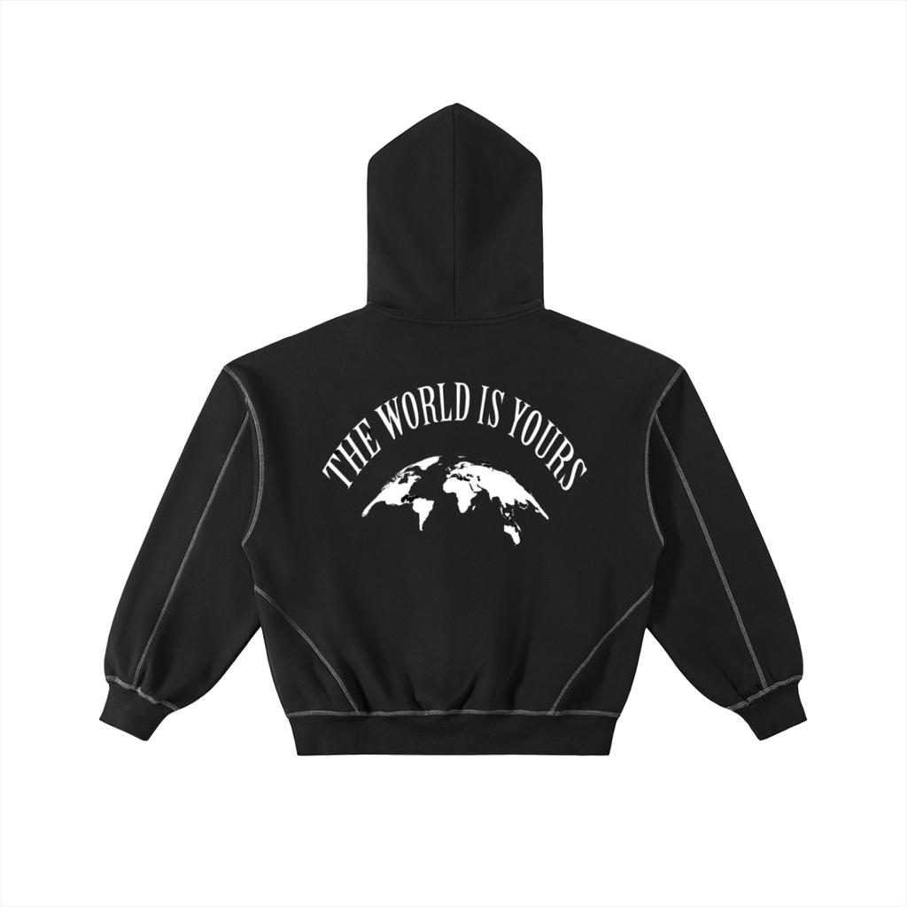 “ALL IN” graphic oversized hoodie