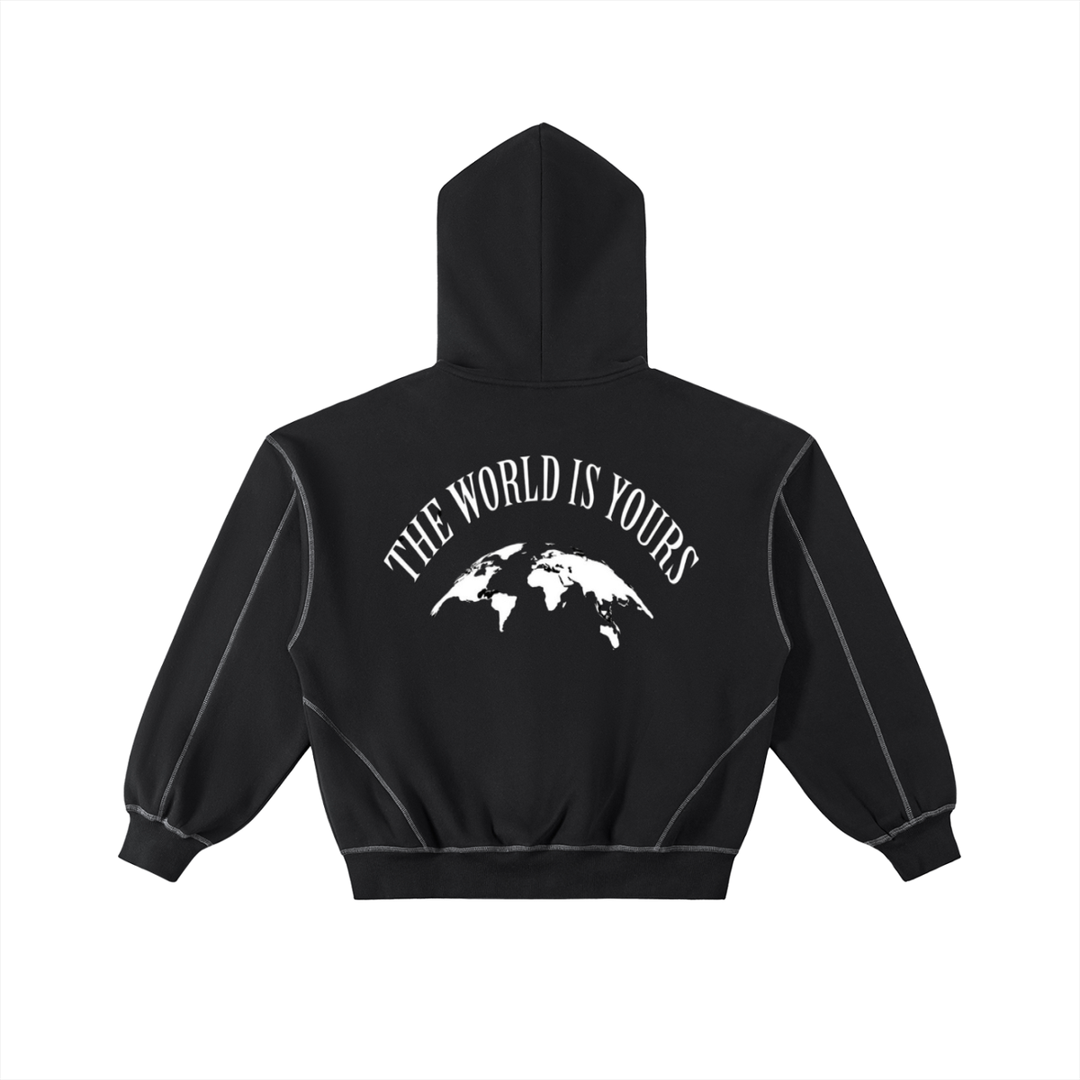 “ALL IN” graphic oversized hoodie